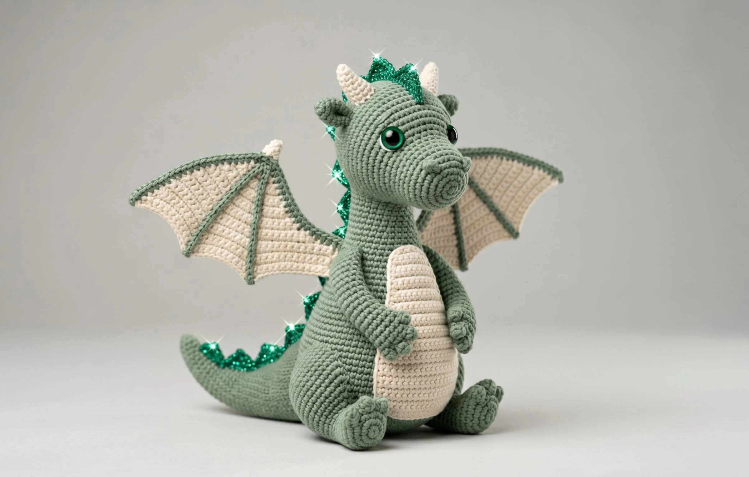 Emerald Crystal Dragon amigurumi pattern